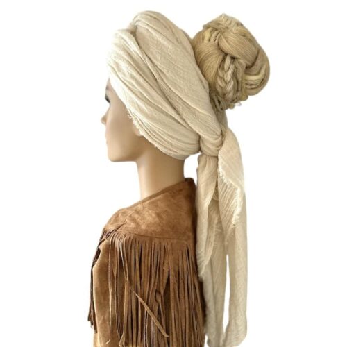 Head Scarf Cream White
