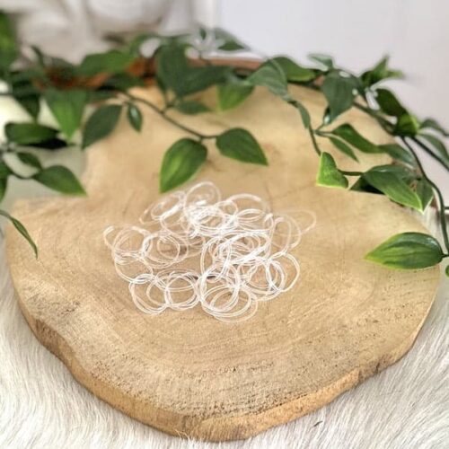 Dreadlock elastics transparant