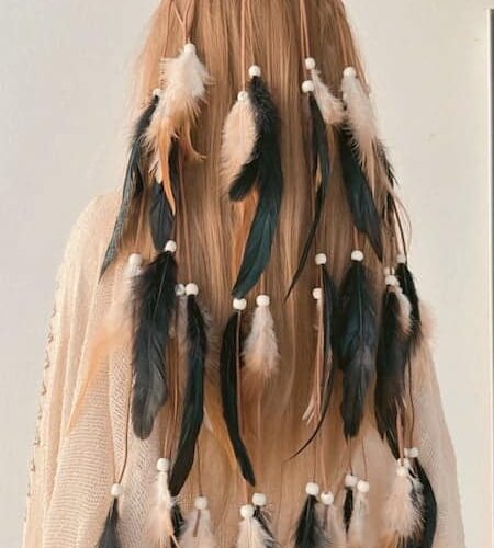 Feather Headband Macchiato