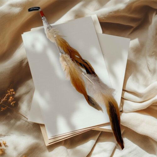Feather Clip in Cappuccino