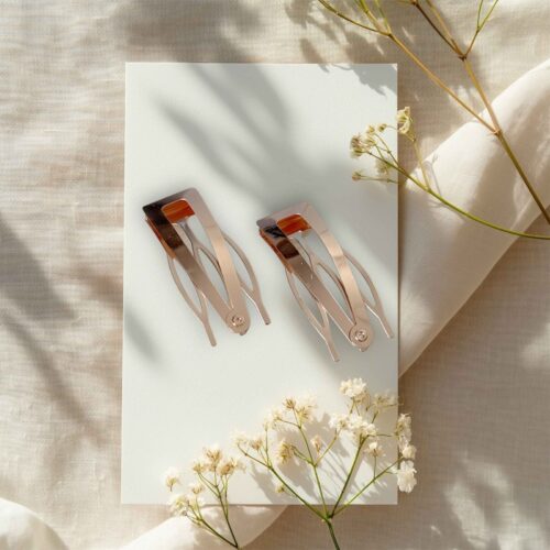 Scarf Hair Dreadlock Clips Rose Gold