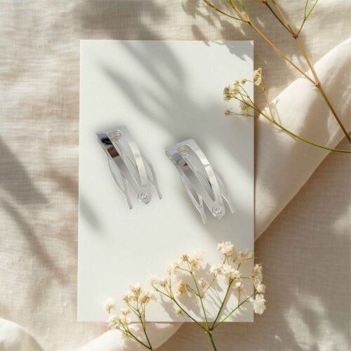 Scarf Hair Dreadlock Clips Silver