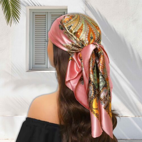 Head Scarf Bohemian Golden Petal