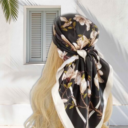 Head Scarf Bohemian Midnight Bloom