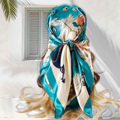 Head Scarf Bohemian Peacock