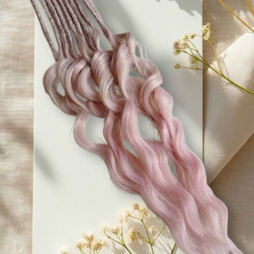 Salty Dreads Synthetic Beach Waves Blush Bloom