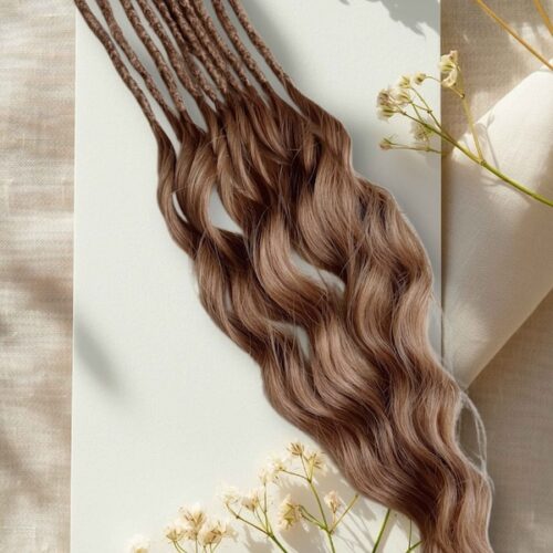 Salty Dreads Synthetic Beach Waves Strawberry Brown