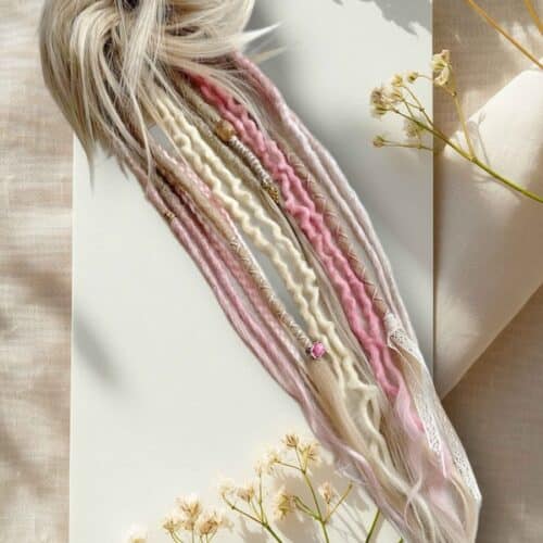 Messy Dread Bun Ponytail The Love of Pink Punch